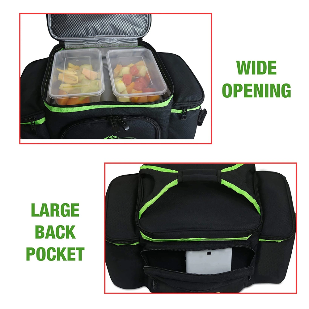 Big Leakproof Custom Logo Insulated Cooler 6 Packs Fitness Management Meal Prep Lunch Bag for Gym