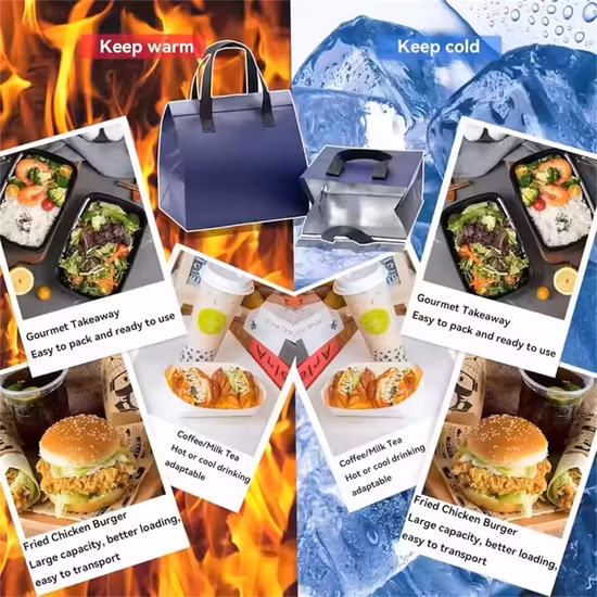 Bolso termal portátil del almuerzo del refrigerador del bolso del aislamiento de la comida campestre del logotipo personalizado